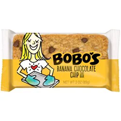 Bobo's Banana Chocolate Chip Oat Bar 3 oz Wrapper
