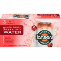 slide 1 of 1, Hansen's Mixed Berry Sparkling Water, 8 ct; 12 fl oz