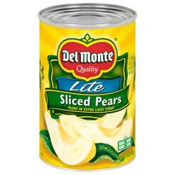 Del Monte Lite Sliced Pears in Extra Light Syrup