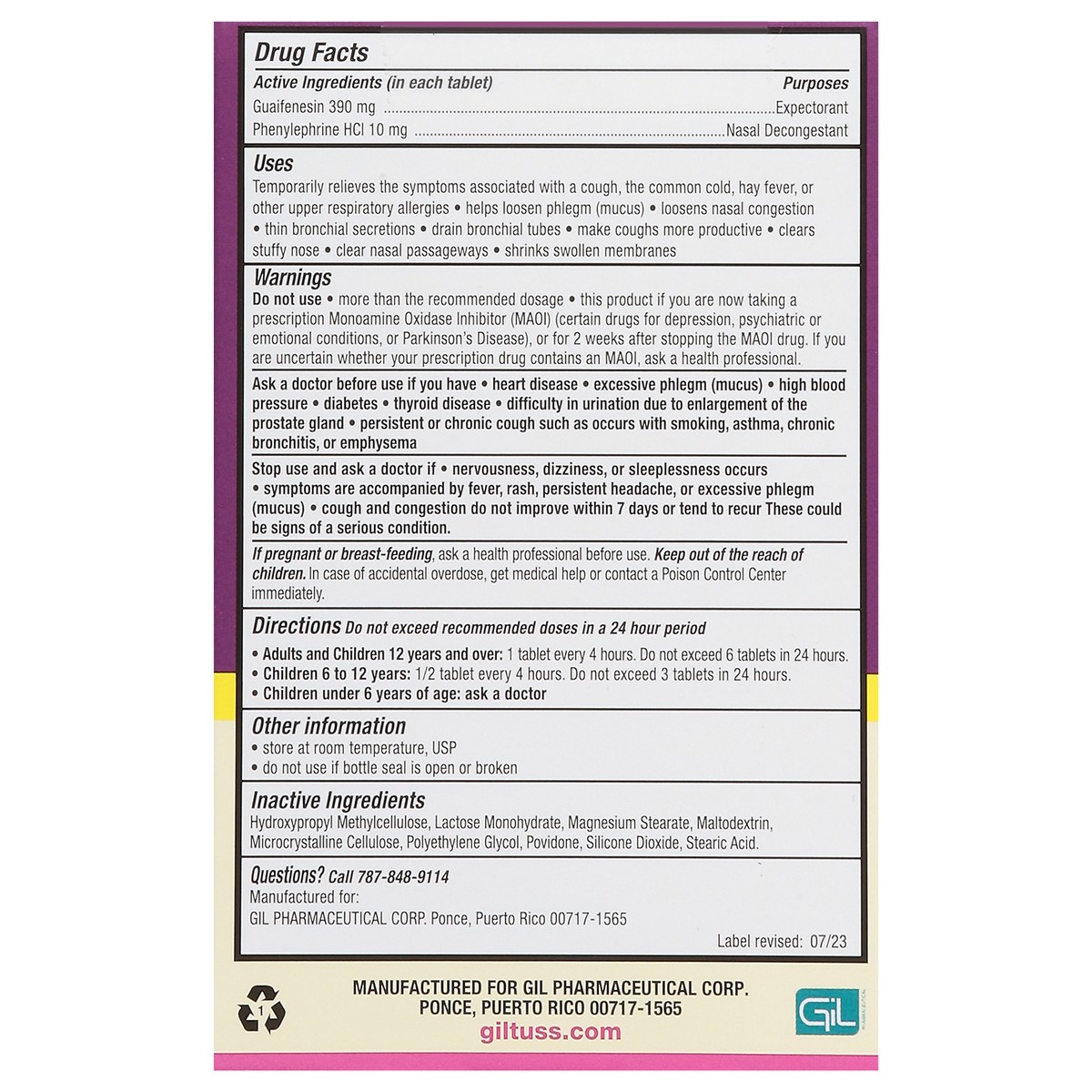 slide 3 of 14, Giltuss Sinus Plus Decongestant & Expectorant 20 Tablets, 1 ct