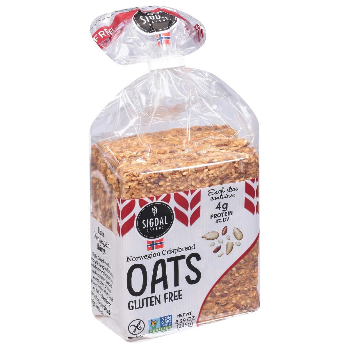 slide 7 of 9, Sigdal Bakeri Gluten Free Oats Norwegian Crispbread 8.29 oz, 8.29 oz