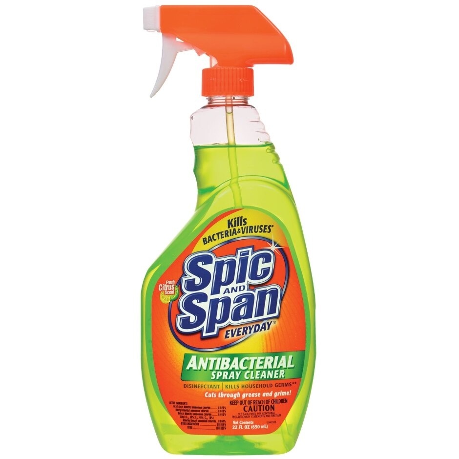 slide 1 of 1, Spic and Span Everyday Antibacterial Spray Cleaner Fresh Citrus Scent, 22 fl oz