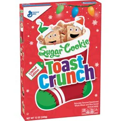 Sugar Cookie Toast Crunch Breakfast Cereal, Sugar Cookie Cinnamon Cereal, Limited Edition, 12 oz