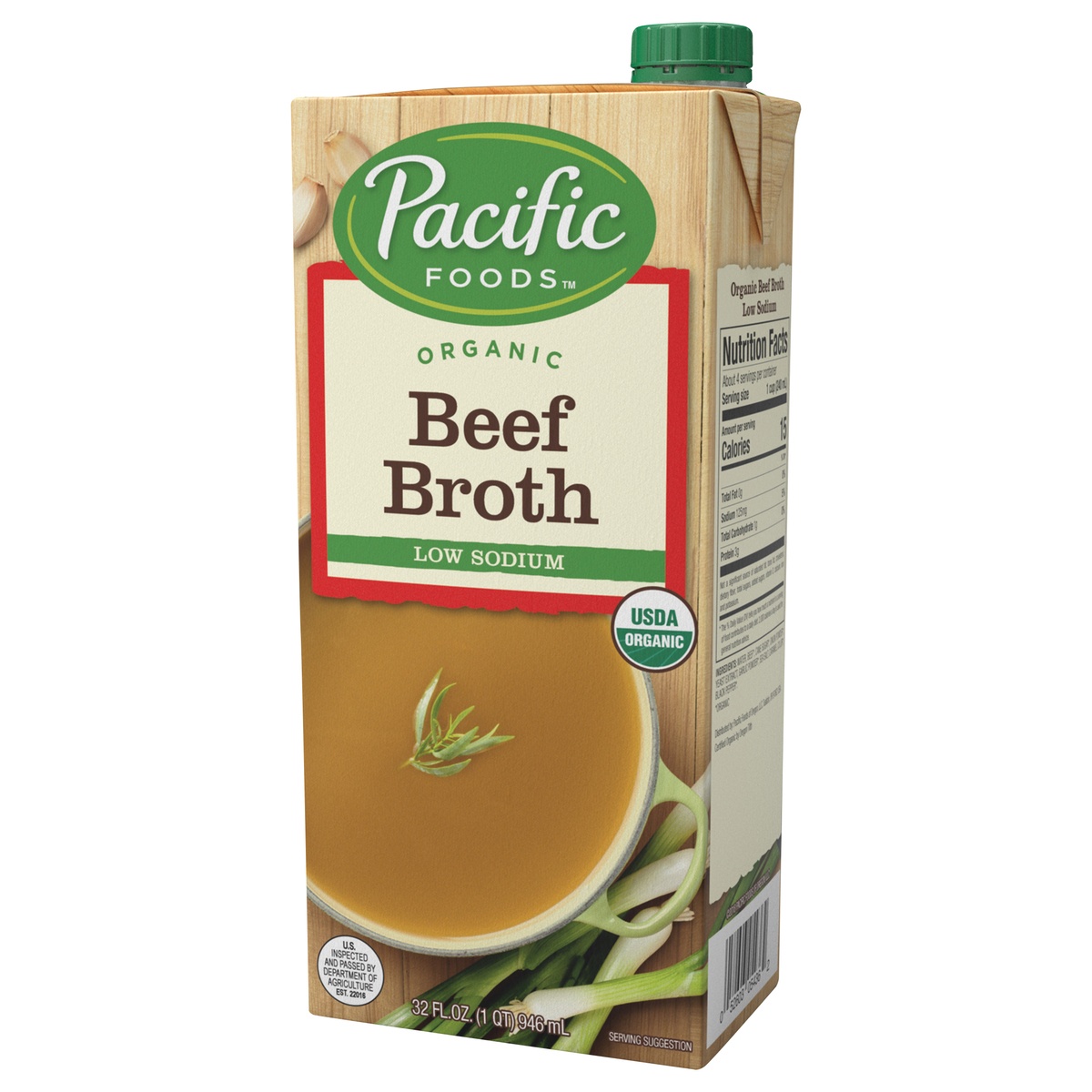 slide 3 of 9, Pacific Foods Organic Beef Broth Low Sodium, 32 fl oz
