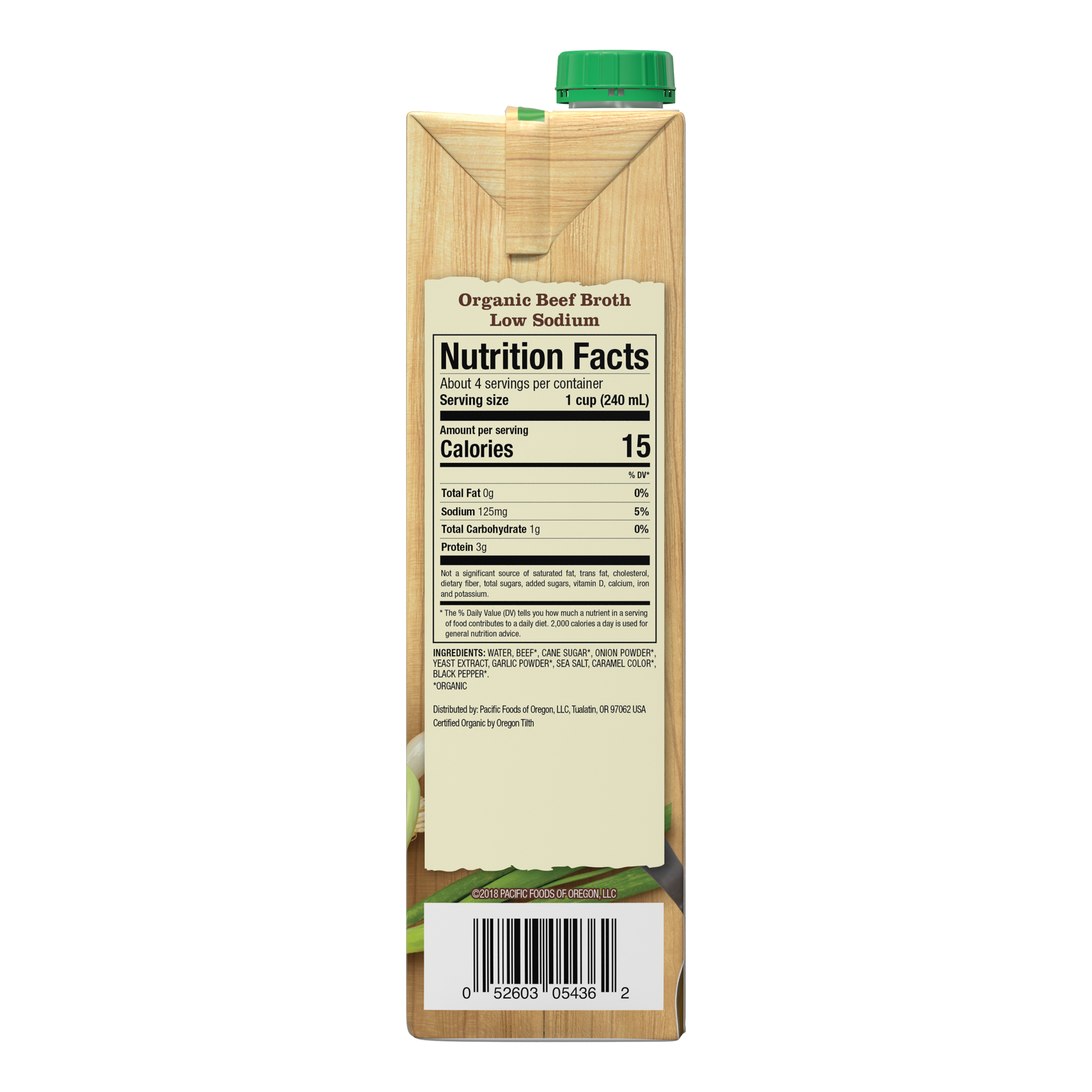 slide 5 of 5, Pacific Foods Low Sodium Organic Beef Broth, 32 oz Carton, 32 oz