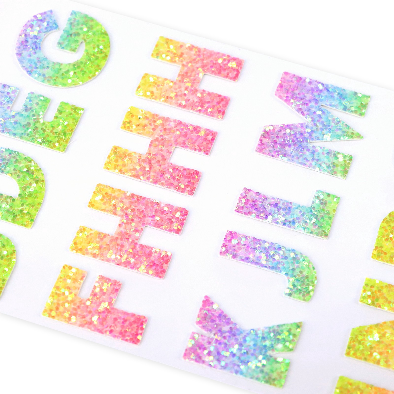 slide 4 of 5, Rainbow Glitter Alphabet Stickers By Recollections, 0.98 in