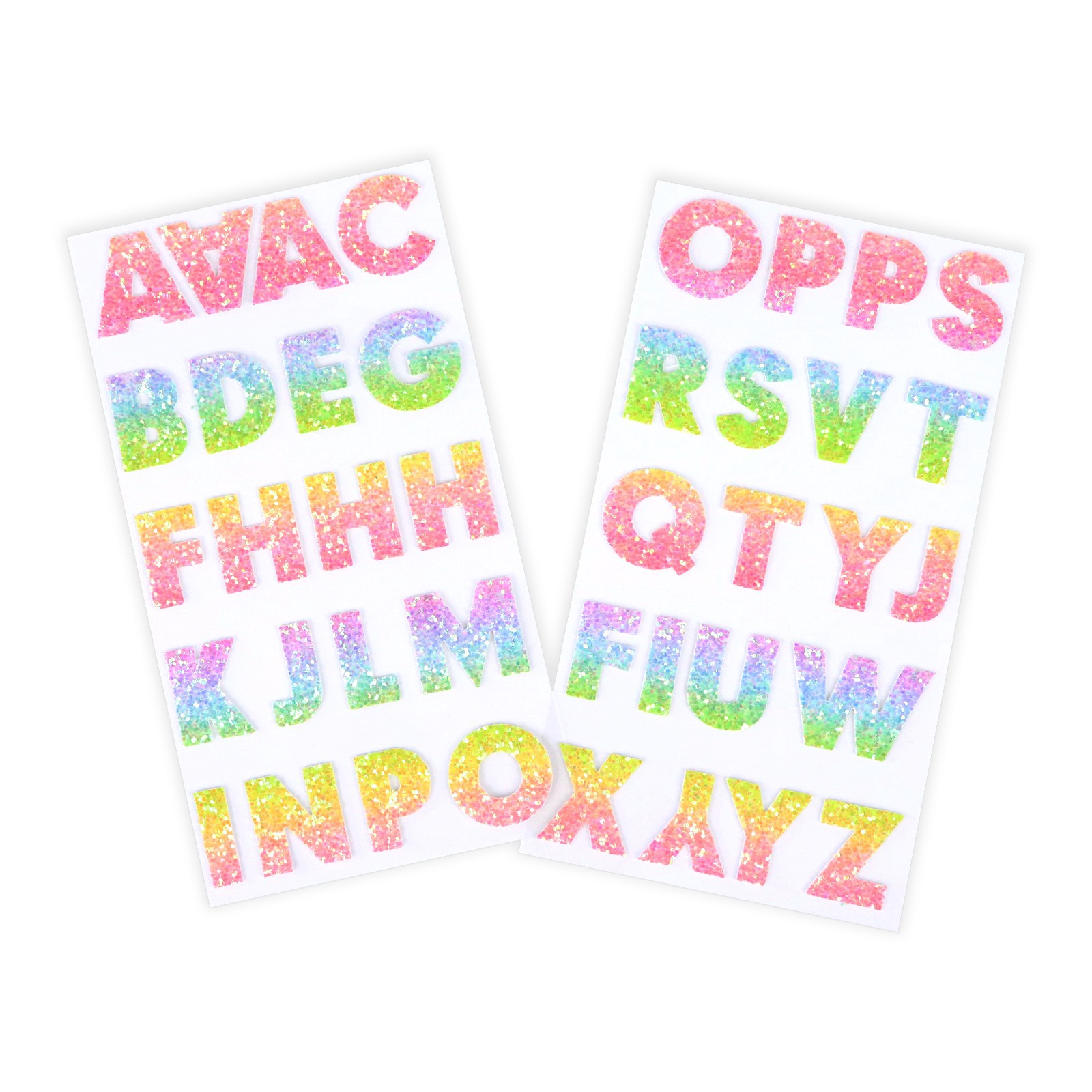 slide 5 of 5, Rainbow Glitter Alphabet Stickers By Recollections, 0.98 in