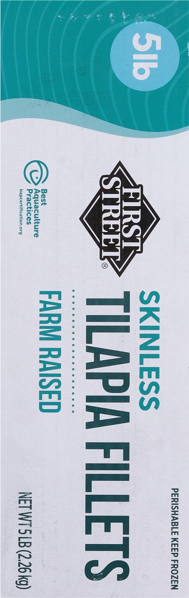 slide 5 of 14, First Street Tilapia Fillet Box, 5 lb