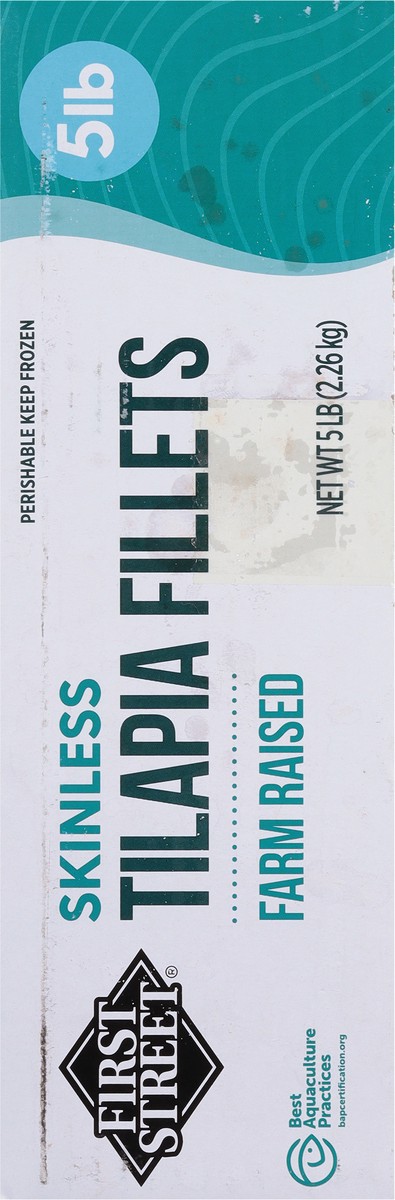 slide 2 of 14, First Street Tilapia Fillet Box, 5 lb