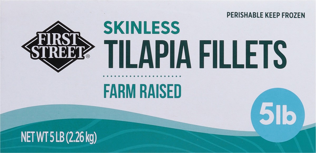 slide 14 of 14, First Street Tilapia Fillet Box, 5 lb