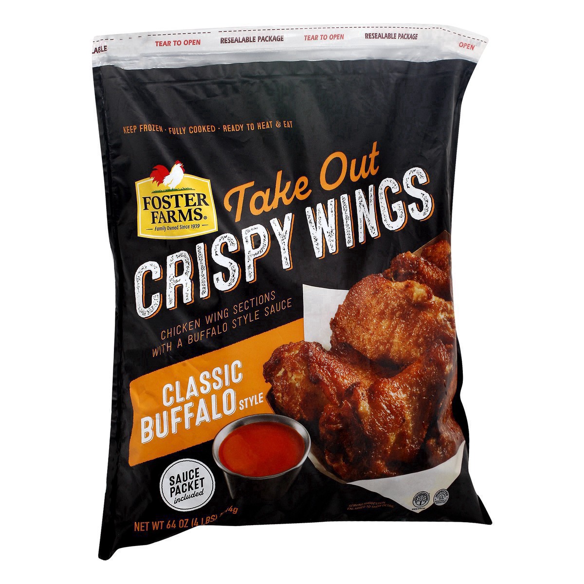 slide 20 of 20, Foster Farms Classic Buffalo Take Out Crispy Wings - 64 oz, 64 oz