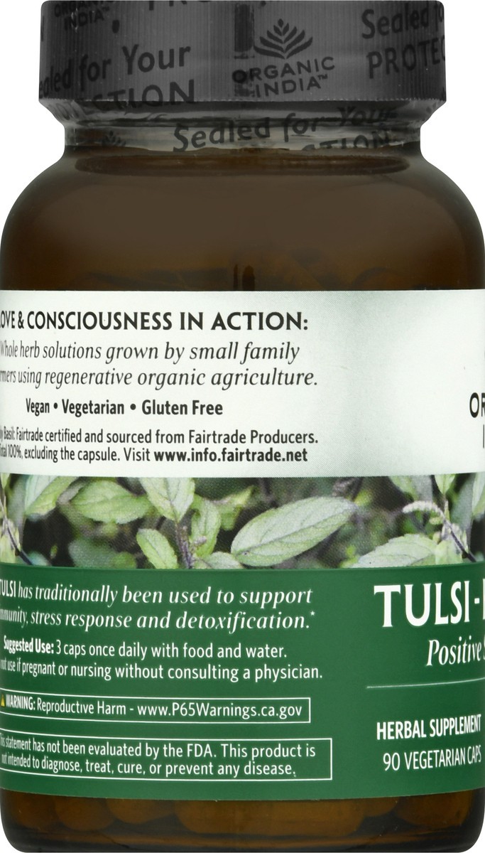 slide 8 of 11, Organic India Vegetarian Caps Tulsi-Holy Basil 90 ea, 90 ct