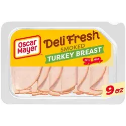 Oscar Mayer Deli Fresh Smoked Sliced Turkey Breast Deli Lunch Meat, 9 oz Package