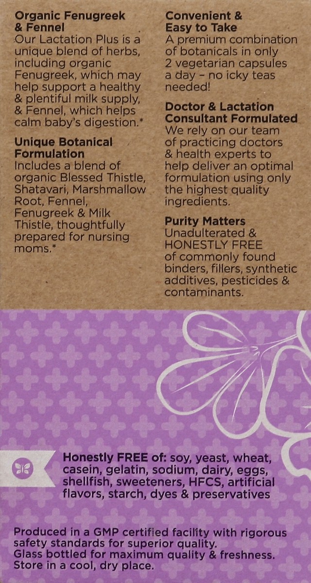 slide 3 of 4, The Honest Co. Lactation Plus 60 ea, 60 ct