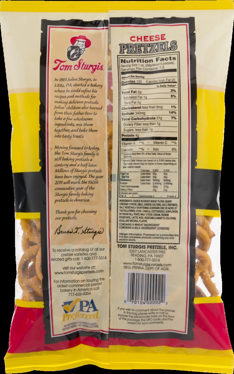 Tom Sturgis Cheese Special Pretzels 7.5 oz Shipt