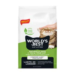 World's Best Cat Litter Comfort Care Unscented Clumping Cat Litter 15 lb