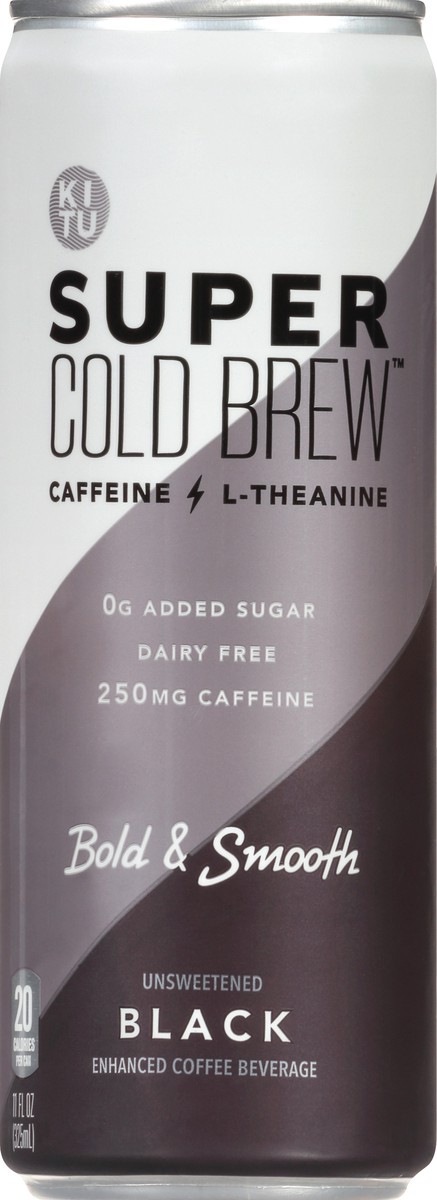 slide 6 of 9, KITU Super Coffee Dairy Free Cold Brew Unsweetened Black Can, 11 oz