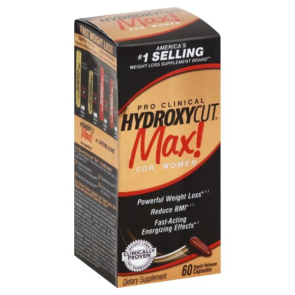 slide 1 of 1, Hydroxycut Pro-Clinical Max! Weight Loss Supplement Capsules, 60 ct