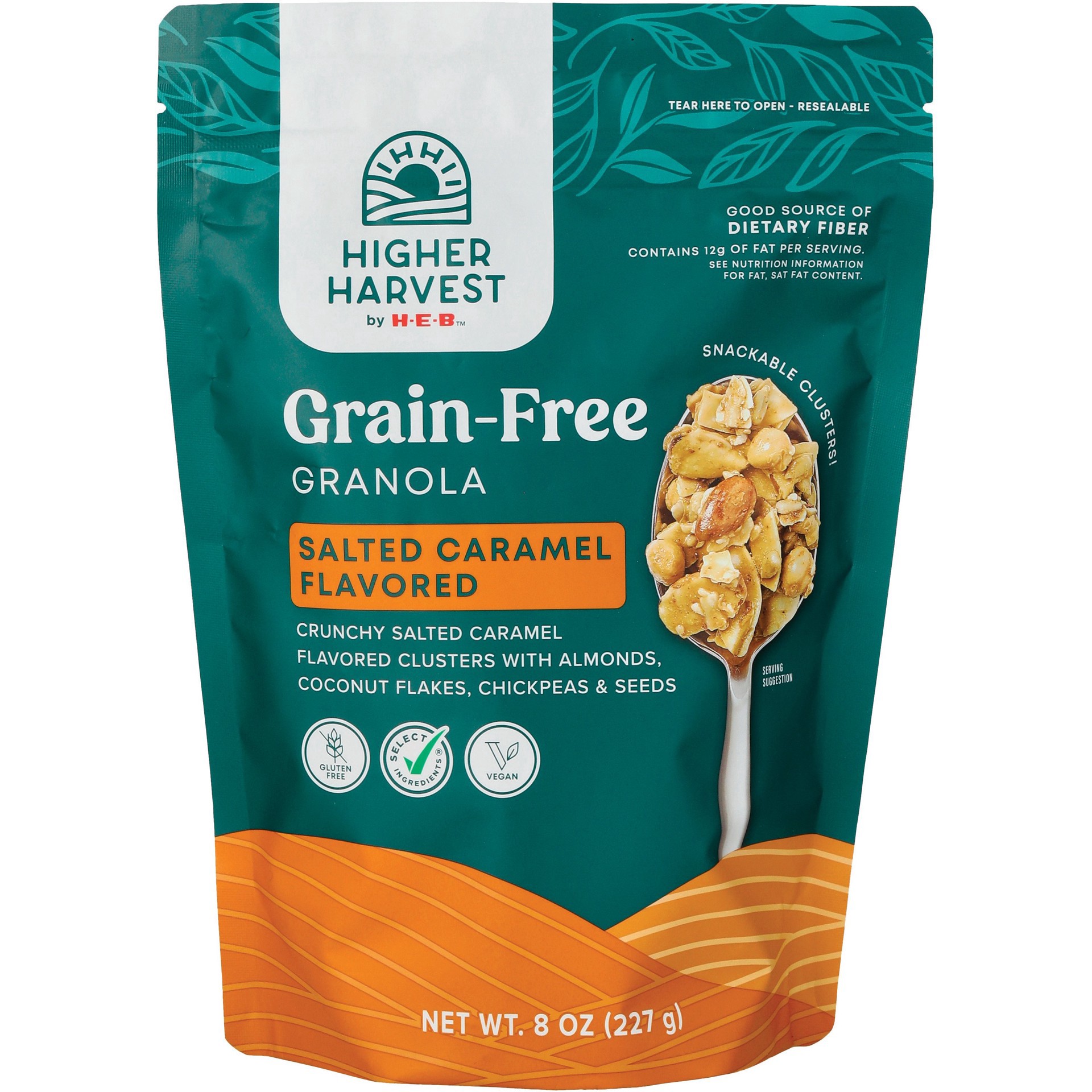 slide 1 of 1, Higher Harvest by H-E-B Grain-Free Granola - Salted Caramel, 8 oz