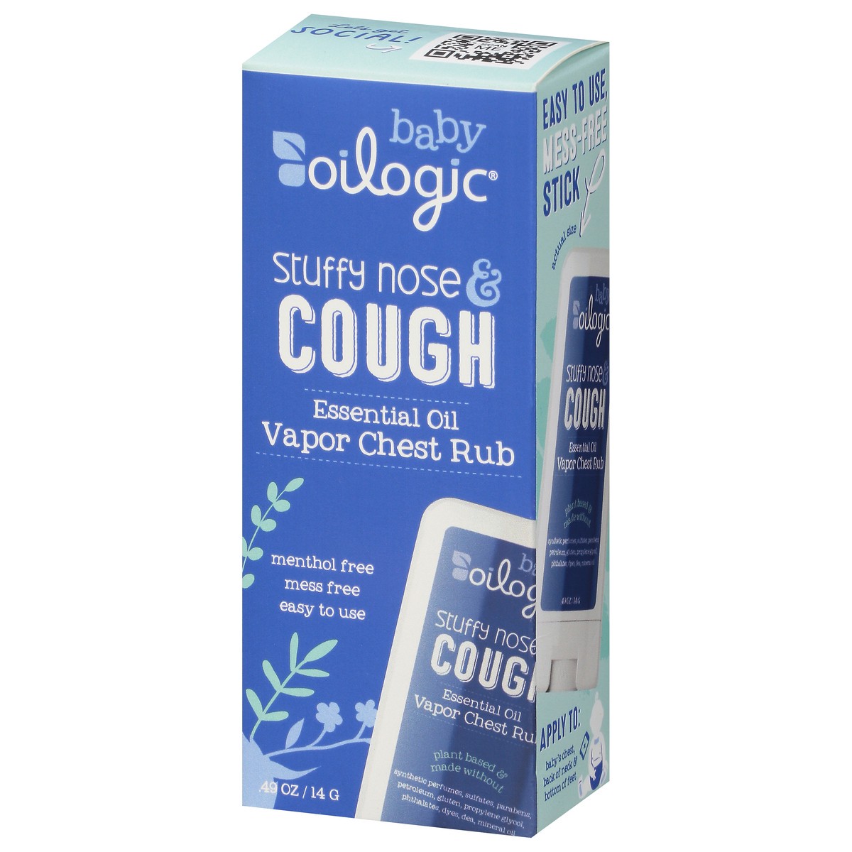 slide 7 of 9, Oilogic Baby Vapor Chest Rub Essential Oil Stuffy Nose & Cough 0.49 oz, 0.49 oz