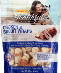 Healthfuls Chicken & Biscuit Wraps Dog Food 16 oz