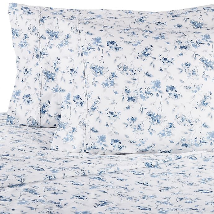 slide 1 of 1, Wamsutta PimaCott Branch 625-Thread-Count King Pillowcase Set - Denim, 1 ct