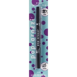 slide 1 of 1, POPARAZZI Tattoo Pen Liquid Eyeliner W/Star Stamp Black, 1 ct