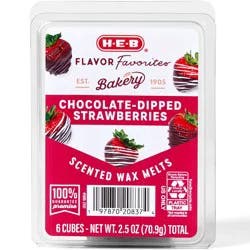 H-E-B Flavor Favorites Bakery Chocolate-Dipped Strawberries Scented Wax Melts