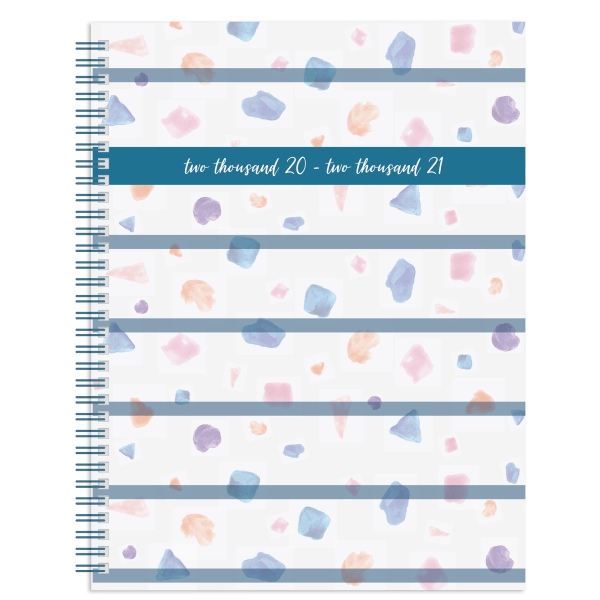 slide 1 of 3, Office Depot Weekly/Monthly Academic Planner, 8-1/2'' X 11'', Tangy Terrazo, July 2020 To June 2021, Ay20Tgtz004, 1 ct