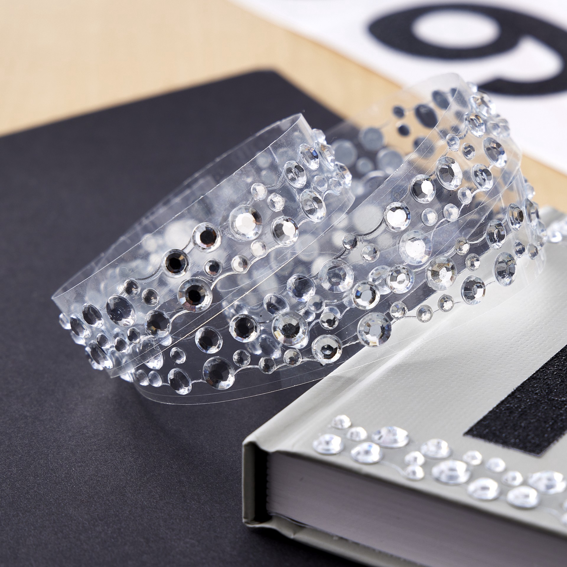 slide 2 of 2, Recollections Bling On A Roll Clear Gemstones, 30 in