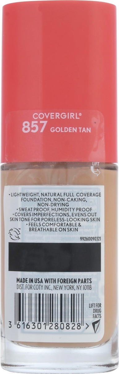 slide 6 of 12, Covergirl Outlast SPF 18 Golden Tan 857 Liquid Foundation 1 fl oz, 1 oz