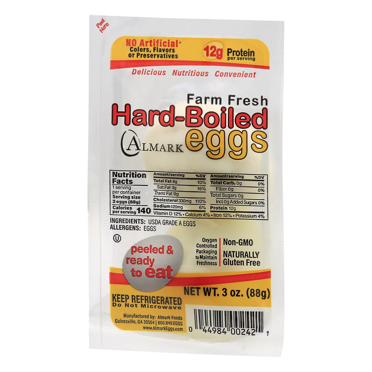slide 3 of 4, Almark Farm Fresh Hard-Boiled Eggs 3 oz, 3 oz