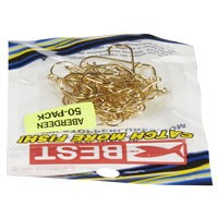 slide 16 of 29, Best Gold Aberdeen Size 6 Hook Pack, 50 ct