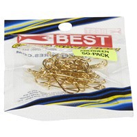 slide 28 of 29, Best Gold Aberdeen Size 6 Hook Pack, 50 ct