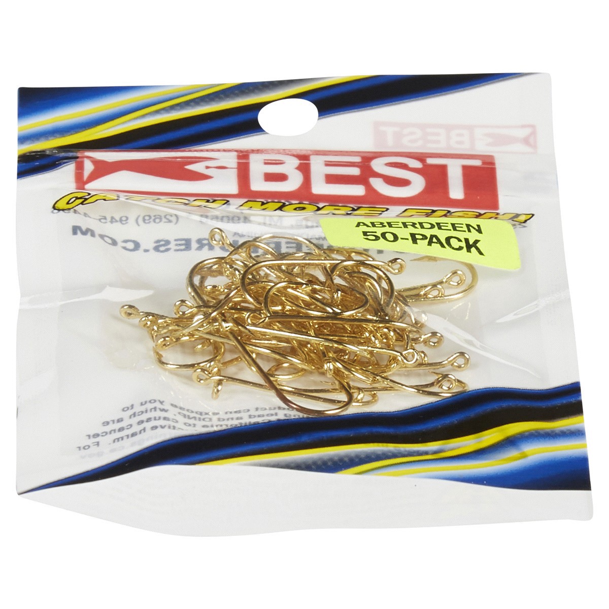slide 24 of 29, Best Gold Aberdeen Size 6 Hook Pack, 50 ct