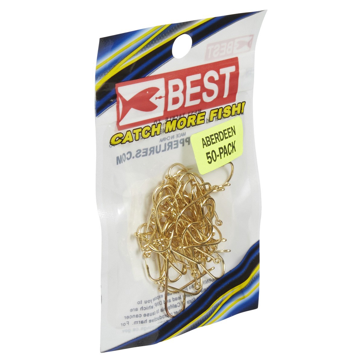 slide 2 of 29, Best Gold Aberdeen Size 6 Hook Pack, 50 ct