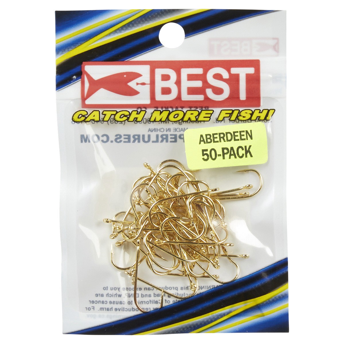 slide 1 of 29, Best Gold Aberdeen Size 6 Hook Pack, 50 ct