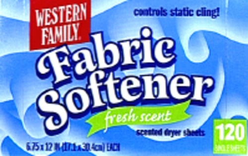 slide 1 of 1, Western Family Fabric Softener Fresh Scent, 120 ct