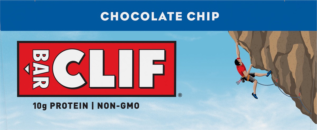 slide 5 of 9, CLIF BAR - Chocolate Chip - Made with Organic Oats - 10g Protein - Non-GMO - Plant Based - Energy Bars - 2.4 oz. (12 Count), 28.8 oz