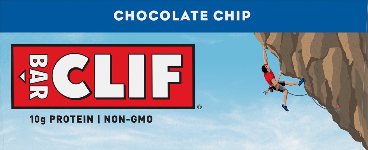 slide 6 of 9, CLIF BAR - Chocolate Chip - Made with Organic Oats - 10g Protein - Non-GMO - Plant Based - Energy Bars - 2.4 oz. (12 Count), 28.8 oz