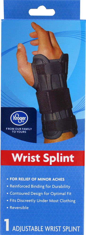 slide 1 of 1, Kroger Adjustable Wrist Splint, 1 ct
