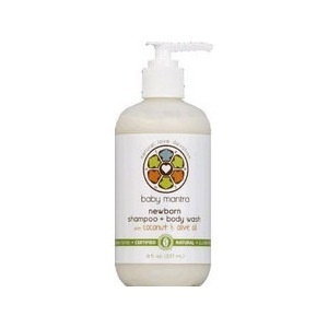 slide 1 of 1, Baby Mantra Newborn Shampoo & Body Wash - Coconut & Olive Oil, 8 fl oz