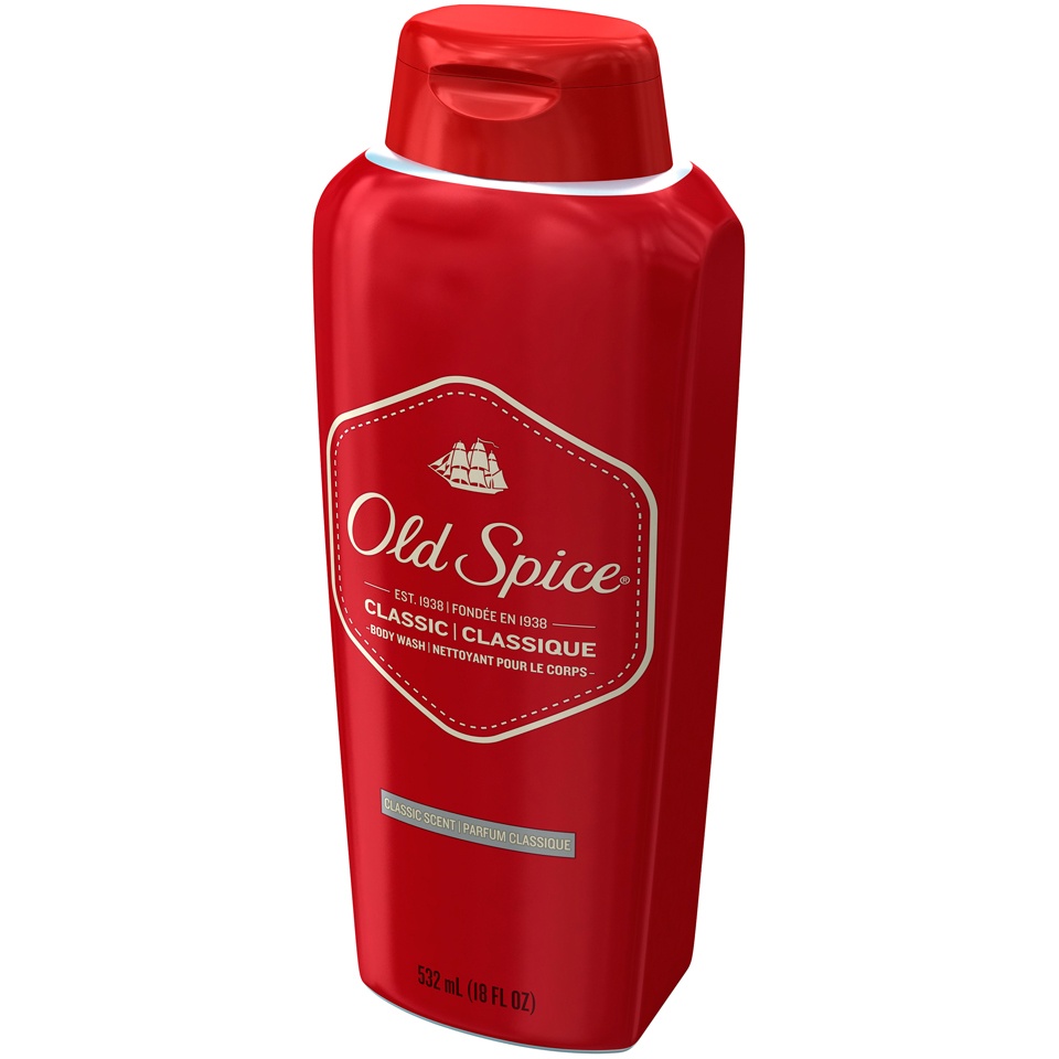 slide 3 of 3, Old Spice Classic Body Wash, 18 fl oz