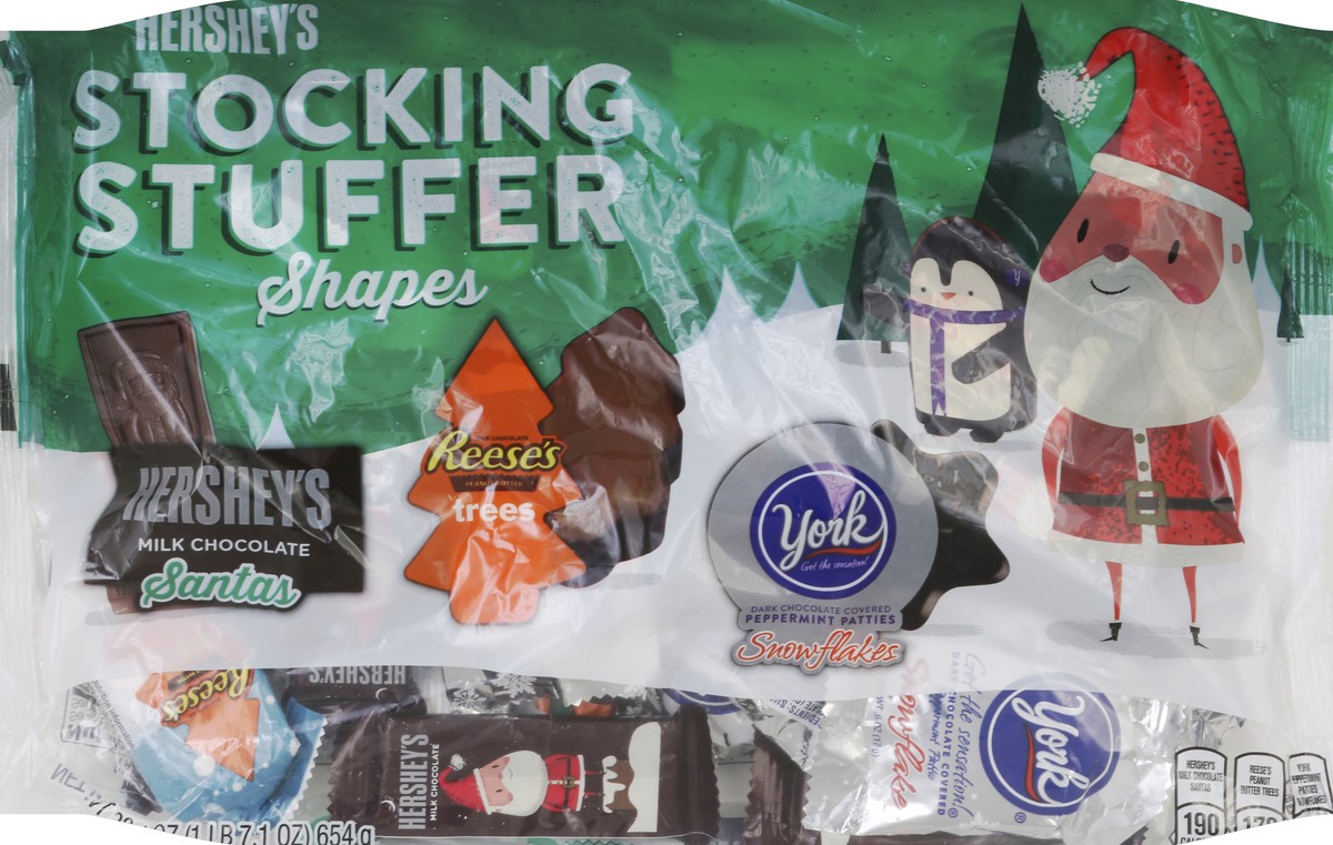 slide 4 of 5, Hershey's Holiday Stocking Stuffer Shapes Chocolate Assortment, 18.6 oz