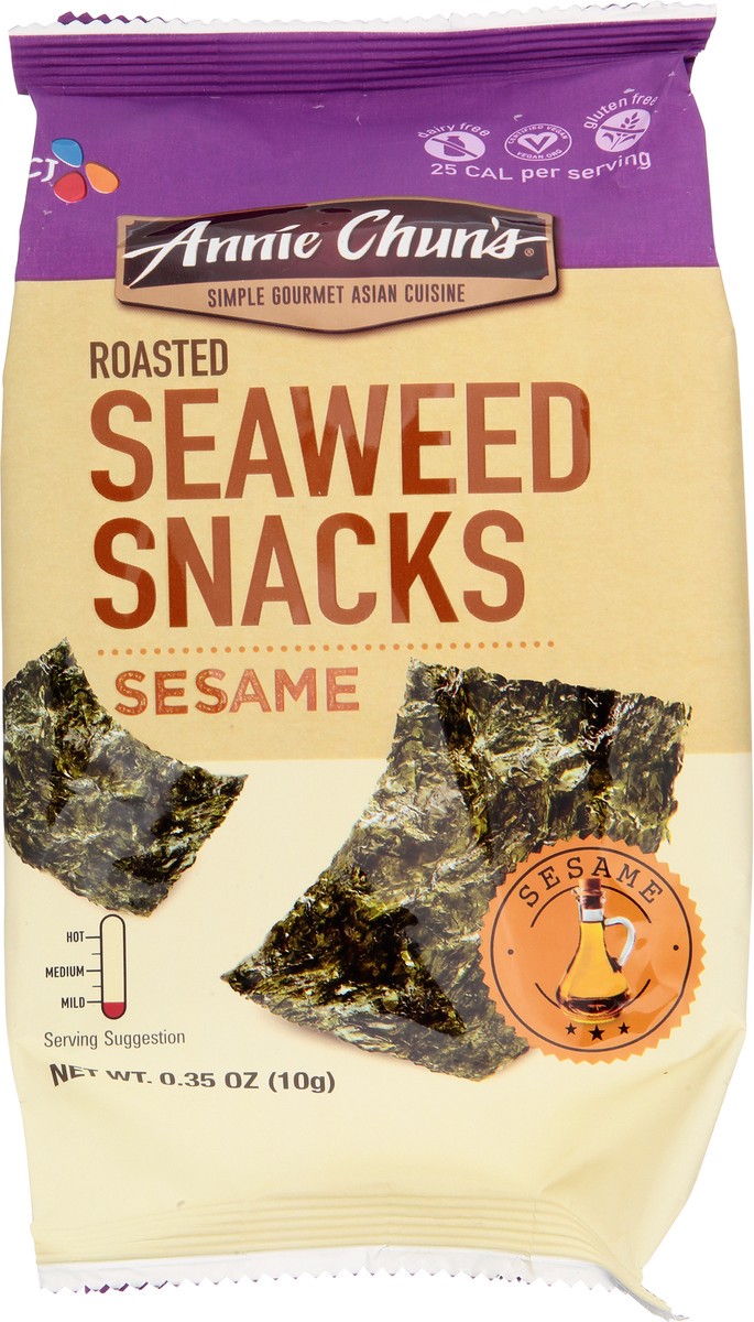 slide 6 of 14, Annie Chun's Organic Sesame Seaweed Snack, 0.35 oz