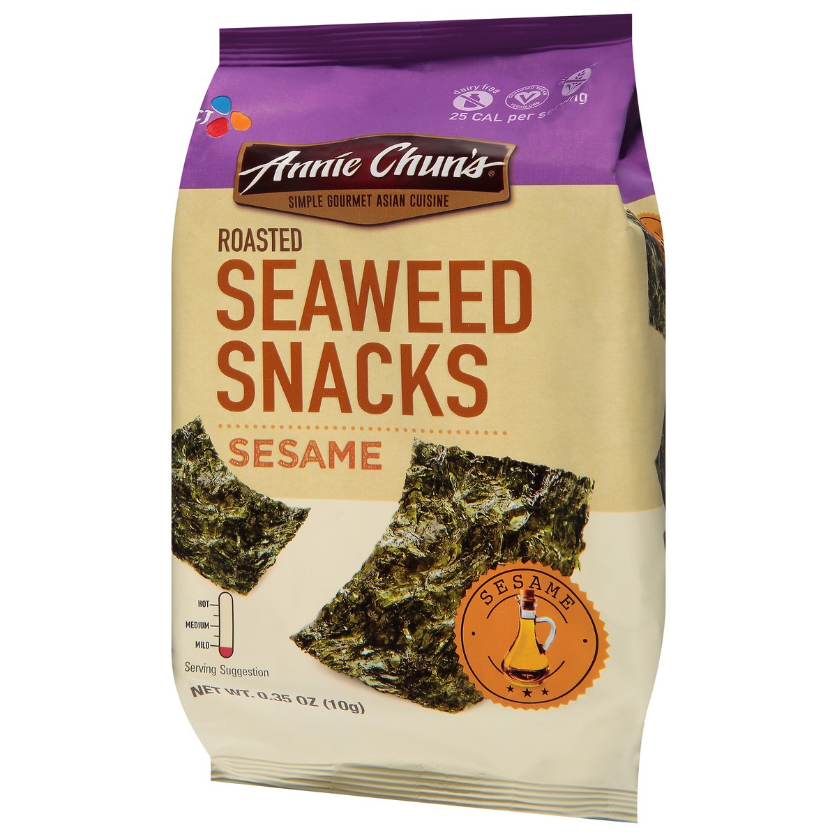 slide 5 of 14, Annie Chun's Organic Sesame Seaweed Snack, 0.35 oz