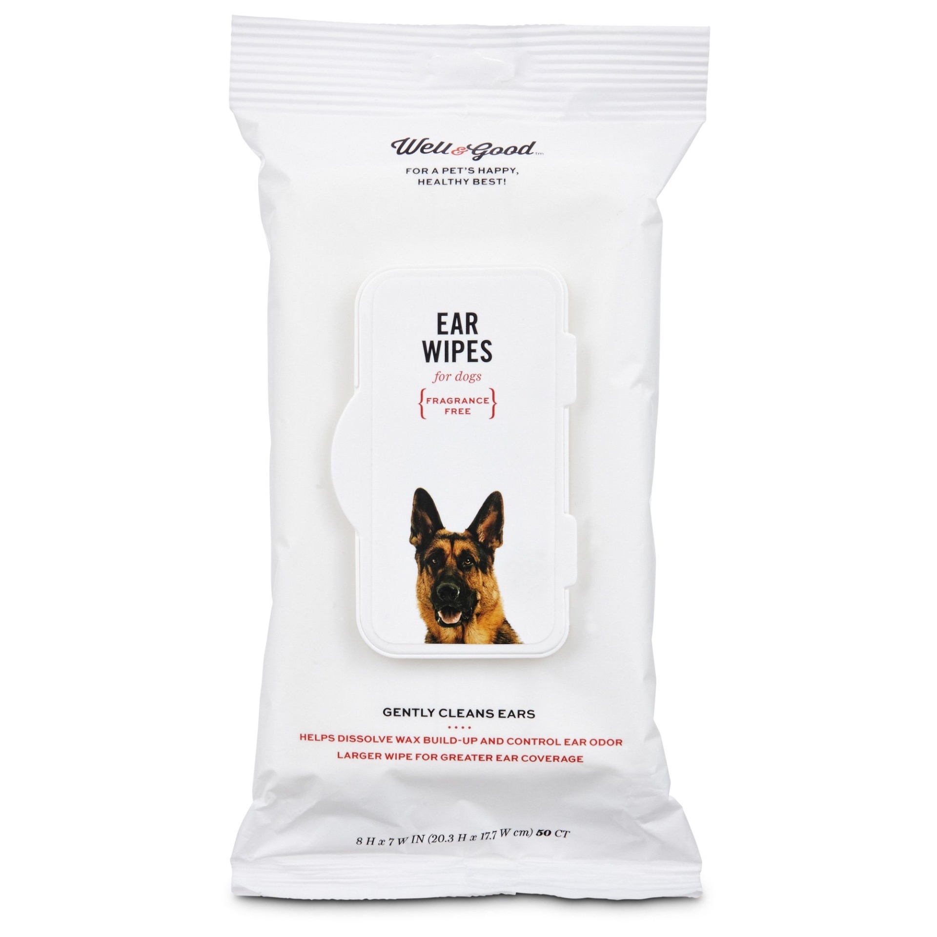 slide 1 of 1, Well & Good Large Dog Ear Wipes, 50 ct