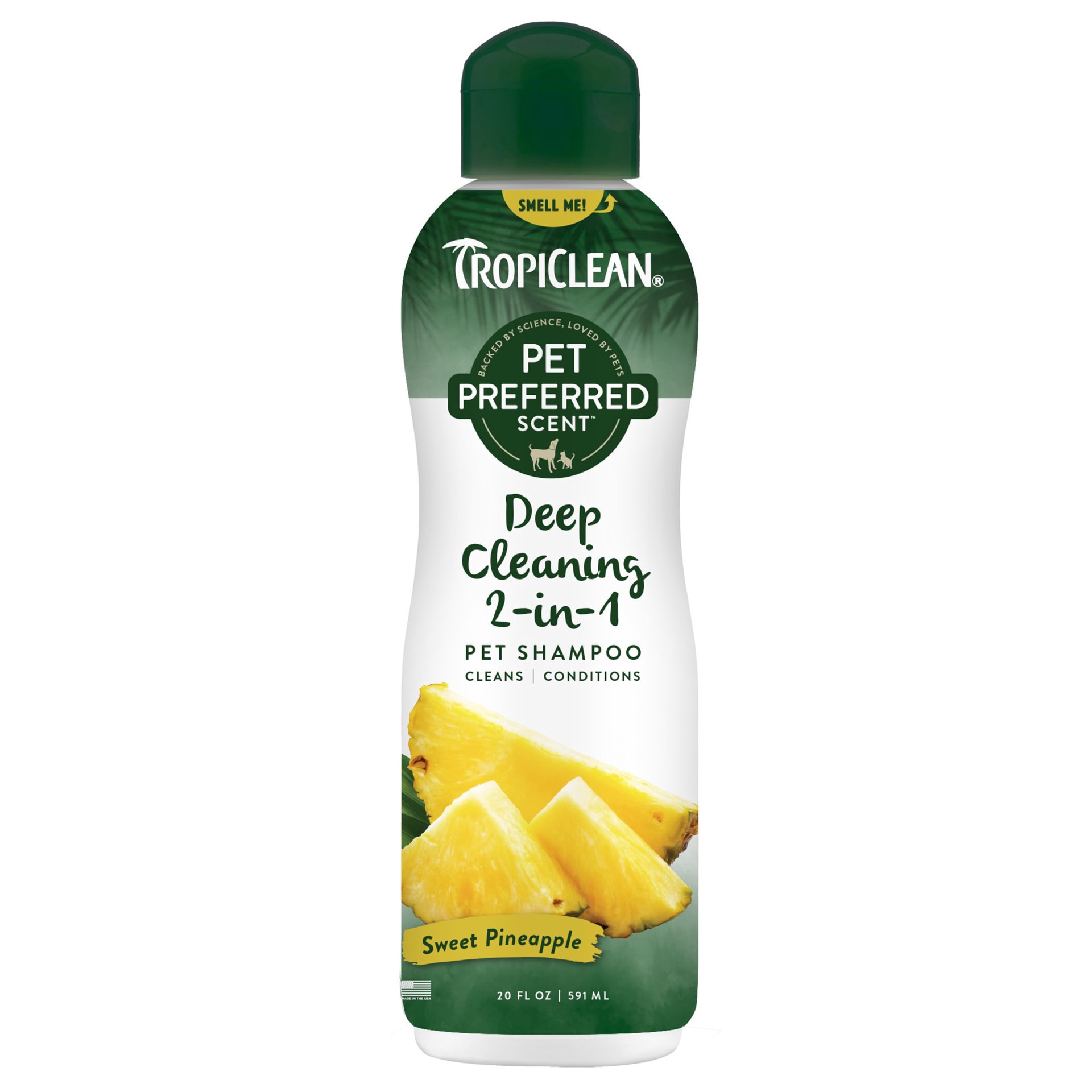 slide 1 of 1, TropiClean Pet Preferred Pineapple Deep Clean Shampoo for Dogs, 20 fl. oz., 20 fl oz