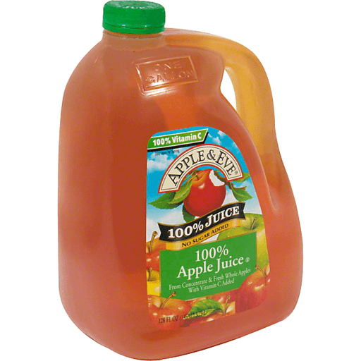slide 1 of 1, Apple & Eve 100% Juice, Apple, 128 fl oz