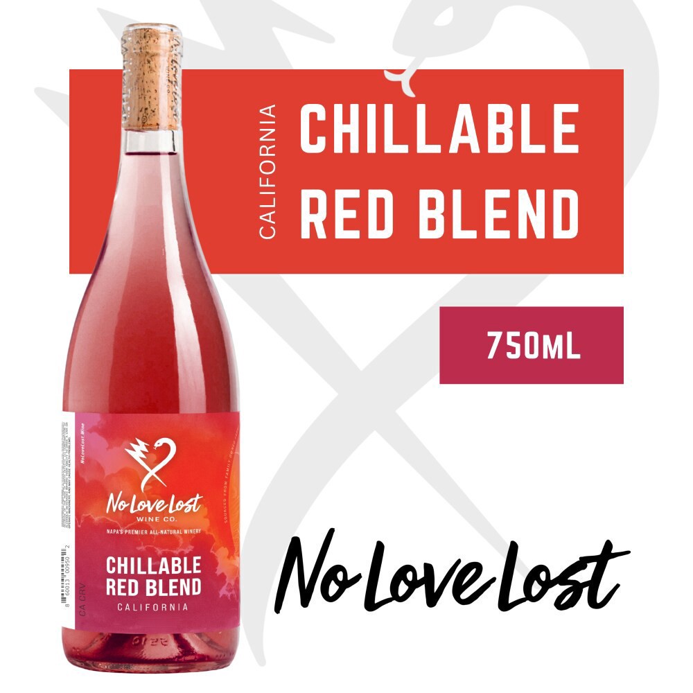 slide 2 of 4, No Love Lost Chillable Red Blend California Red Wine, 750 ml